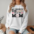 My Favorite Son Calls Me Mom Baseball Mom Women Crewneck Sweatshirt