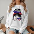 Haitian Baseball Mom Haiti Flag Baseball Girl Women Crewneck Sweatshirt Haitian Baseball Mom Haiti Flag Baseball Girl Women Crewneck Sweatshirt