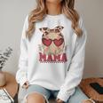 Heart Glasses Baseball Mama Baseball Mom Mother's Day Women Crewneck Sweatshirt Heart Glasses Baseball Mama Baseball Mom Mother's Day Women Crewneck Sweatshirt