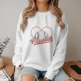 Home Runs And Heartbeats Being A Baseball Mom Women Crewneck Sweatshirt
