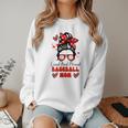 Loud And Proud Baseball Mom Messy Bun Leopard Mother Day Women Crewneck Sweatshirt Loud And Proud Baseball Mom Messy Bun Leopard Mother Day Women Crewneck Sweatshirt