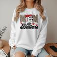 Mom Of Ballers Soccer Baseball Mom Soccer Baseball Mother Women Crewneck Sweatshirt