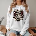 Moms Against Baseball Pants Baseball Mom Premium Tri-Blend Women Crewneck Sweatshirt