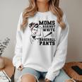 Moms Against White Baseball Pants Funny Baseball Mom Women Crewneck Sweatshirt Moms Against White Baseball Pants Funny Baseball Mom Women Crewneck Sweatshirt