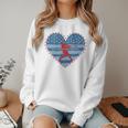 Primitive Patriotic American Baseball Mom Softball Dingers Women Crewneck Sweatshirt Primitive Patriotic American Baseball Mom Softball Dingers Women Crewneck Sweatshirt