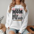 Proud Mom Of An Awesome Baseball Baseball Mom Women Crewneck Sweatshirt Proud Mom Of An Awesome Baseball Baseball Mom Women Crewneck Sweatshirt