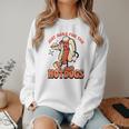 Retro Just Here For The Hotdogs Baseball Mom Sport Lover Women Crewneck Sweatshirt Retro Just Here For The Hotdogs Baseball Mom Sport Lover Women Crewneck Sweatshirt