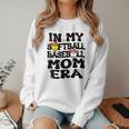 In My Softball Baseball Mom Era Retro Groovy Mom Of Both Women Crewneck Sweatshirt In My Softball Baseball Mom Era Retro Groovy Mom Of Both Women Crewneck Sweatshirt