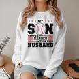 My Son Throws Harder Than Your Husband Baseball Mom Women Crewneck Sweatshirt My Son Throws Harder Than Your Husband Baseball Mom Women Crewneck Sweatshirt
