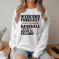 Weekend Forecast Baseball Baseball Mom Women Crewneck Sweatshirt Weekend Forecast Baseball Baseball Mom Women Crewneck Sweatshirt