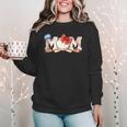 Ball Mom Bow Tie Baseball Mom Women Crewneck Sweatshirt Ball Mom Bow Tie Baseball Mom Women Crewneck Sweatshirt