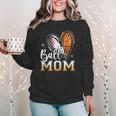 Ball Mom Heart Basketball Baseball Mom Women Crewneck Sweatshirt Ball Mom Heart Basketball Baseball Mom Women Crewneck Sweatshirt
