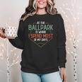 At Ballpark Is Where I Spend Most Of My Days Baseball Mom Women Crewneck Sweatshirt