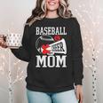 Baseball Cheer Mom Cheerleading Cheerleader Baseball Mom Women Crewneck Sweatshirt