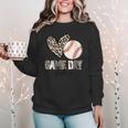 Baseball Game Day Vibes Baseball Mom Mama Leopard Cute Women Crewneck Sweatshirt Baseball Game Day Vibes Baseball Mom Mama Leopard Cute Women Crewneck Sweatshirt