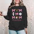 Baseball Gigi Era Bows Baseball Mom Women Women Crewneck Sweatshirt