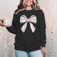 Baseball Mom Coquette Bow Baseball Mama Women Crewneck Sweatshirt Baseball Mom Coquette Bow Baseball Mama Women Crewneck Sweatshirt