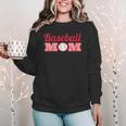 Baseball Mom Cute Mother Fans Baseball Graphic Women Crewneck Sweatshirt
