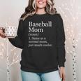 Baseball Mom Definition Sarcastic Sports Women Crewneck Sweatshirt