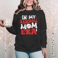 In My Baseball Mom Era Cute Groovy Baseball Women Crewneck Sweatshirt