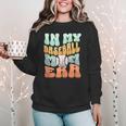 In My Baseball Mom Era Retro Groovy Style Sports Mama Women Crewneck Sweatshirt In My Baseball Mom Era Retro Groovy Style Sports Mama Women Crewneck Sweatshirt