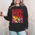 Baseball Mom Game Day Trendy Pink Leopard Mama Women Crewneck Sweatshirt Baseball Mom Game Day Trendy Pink Leopard Mama Women Crewneck Sweatshirt