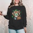 Baseball Mom Green Shamrock St Patrick Day Women Women Crewneck Sweatshirt