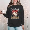 Baseball Mom Headband Leopard Baseball Ball Mother's Day Women Crewneck Sweatshirt Baseball Mom Headband Leopard Baseball Ball Mother's Day Women Crewneck Sweatshirt