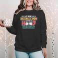I Am A Baseball Mom With A Hood Playlist Women Crewneck Sweatshirt
