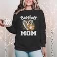 Baseball Mom Leopard Heart Matching Family Women Crewneck Sweatshirt Baseball Mom Leopard Heart Matching Family Women Crewneck Sweatshirt