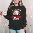 Baseball Mom Leopard Heart Mother's Day Girls Women Crewneck Sweatshirt Baseball Mom Leopard Heart Mother's Day Girls Women Crewneck Sweatshirt