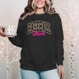 Baseball Mom Leopard Baseball Mama Life Girls Women Baller Women Crewneck Sweatshirt