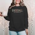 Baseball Mom Leopard Print Baseball Mama Mother's Day Women Crewneck Sweatshirt