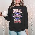 Baseball Mom Loud & Proud Since 1974 Women Crewneck Sweatshirt Baseball Mom Loud & Proud Since 1974 Women Crewneck Sweatshirt