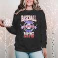 Baseball Mom Loud & Proud Since 1976 Women Crewneck Sweatshirt Baseball Mom Loud & Proud Since 1976 Women Crewneck Sweatshirt
