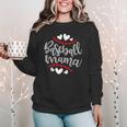 Baseball Mom Mama Women Crewneck Sweatshirt