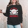 Baseball Mom Meme Quote Women Crewneck Sweatshirt