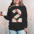 Baseball Mom Baseball Parent Number Two Baseball Gear 2 Women Crewneck Sweatshirt