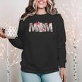Baseball Mom With Pink Bow Women Crewneck Sweatshirt Baseball Mom With Pink Bow Women Crewneck Sweatshirt