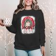 Baseball Mom Rainbow Boho Mommy Women Crewneck Sweatshirt