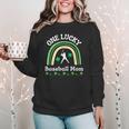 Baseball Mom St Patrick's Day Irish Shamrock Sports Women Crewneck Sweatshirt Baseball Mom St Patrick's Day Irish Shamrock Sports Women Crewneck Sweatshirt