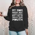 Baseball Mom Swing Watch Mouth Baseball Boy Women Crewneck Sweatshirt Baseball Mom Swing Watch Mouth Baseball Boy Women Crewneck Sweatshirt