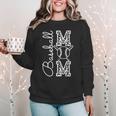 Baseball Mom Tee Leopard Mother's Day Grandma Women Crewneck Sweatshirt