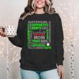 Baseball Mom Traits For Great Mothers Grey And Green Women Crewneck Sweatshirt