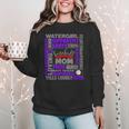 Baseball Mom Traits For Great Mothers Grey And Purple Women Crewneck Sweatshirt Baseball Mom Traits For Great Mothers Grey And Purple Women Crewneck Sweatshirt