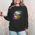 Baseball Mom USA American Baseball Graphic Women Crewneck Sweatshirt