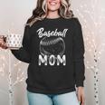 Baseball Mom For Women Family Matching Players Team Mommy Women Crewneck Sweatshirt