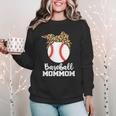 Baseball MomMom Baseball Player Leopard Mom Mom Women Crewneck Sweatshirt Baseball MomMom Baseball Player Leopard Mom Mom Women Crewneck Sweatshirt