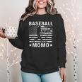 Baseball Momo Mom USA Flag 4th Of July Women Crewneck Sweatshirt