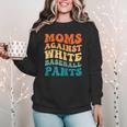 Baseball Moms Against Baseball Pants Groovy Softball Women Crewneck Sweatshirt Baseball Moms Against Baseball Pants Groovy Softball Women Crewneck Sweatshirt